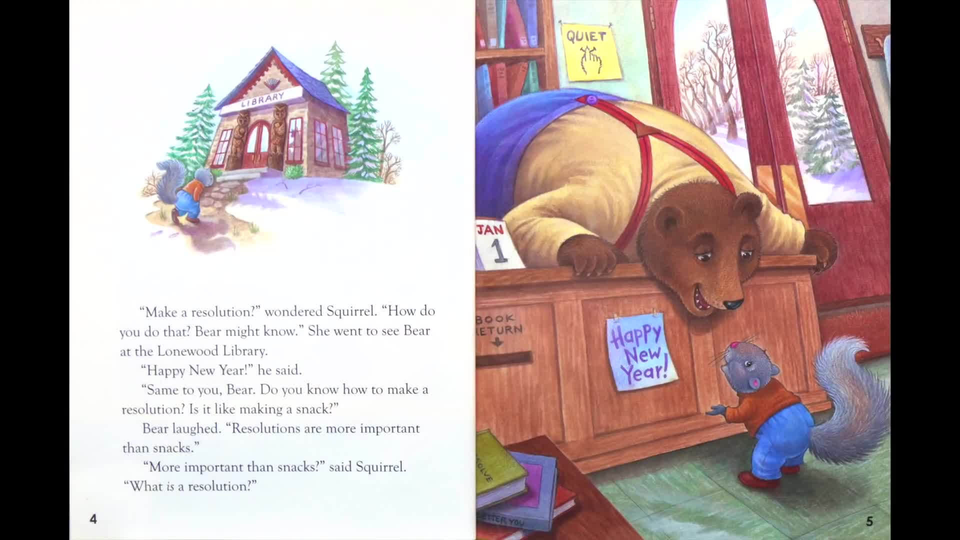 "Squirrel's New Year's Resolution" by Pat Miller