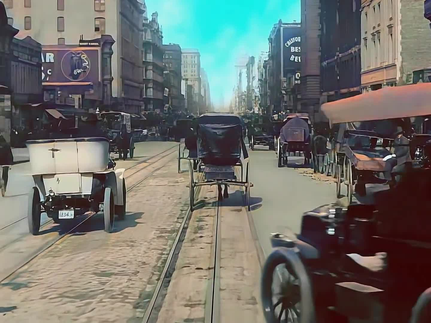 "San Francisco, 1906: A trip down Market Street"