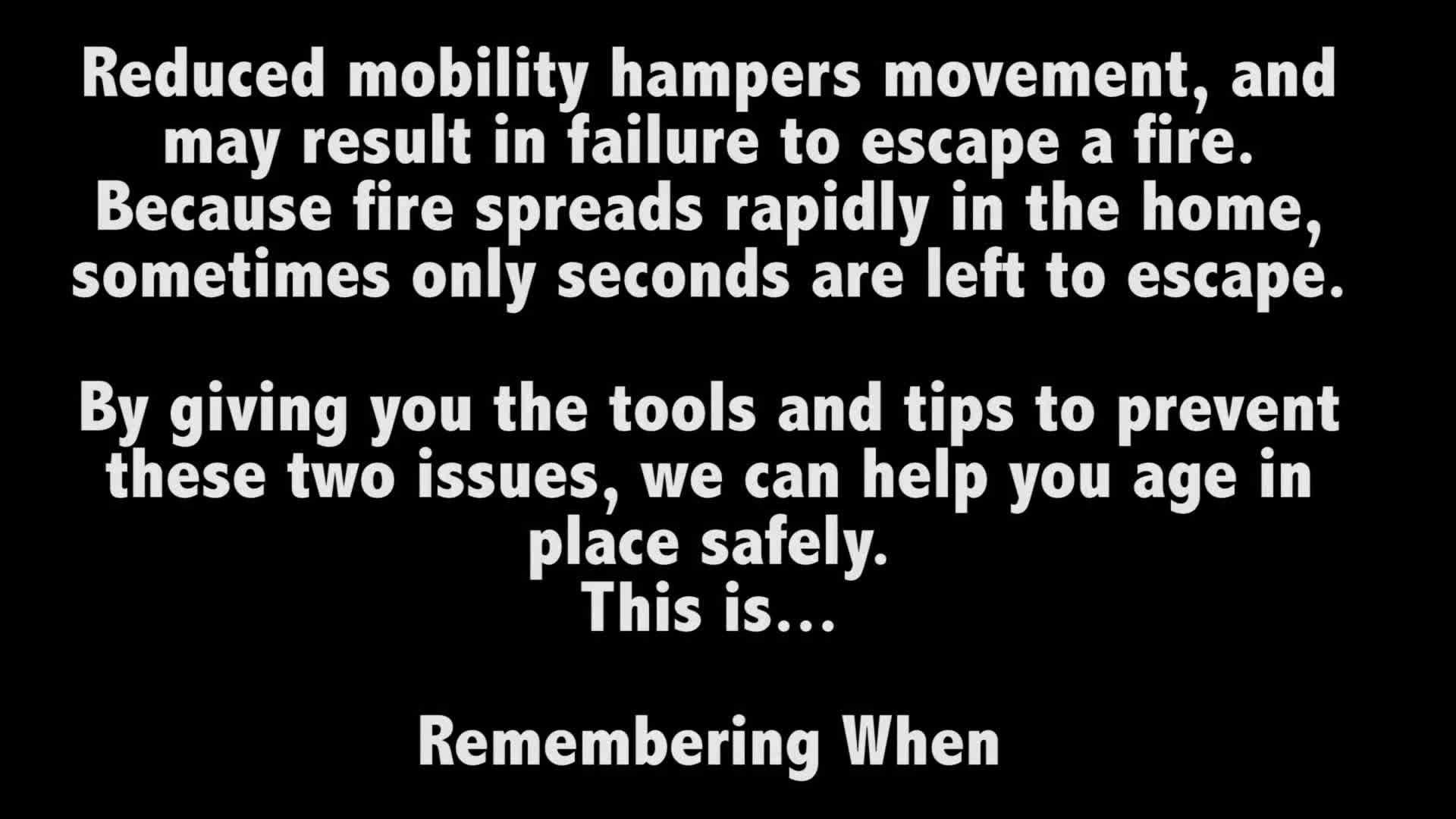 Stay Safe: "Remembering When" (8)