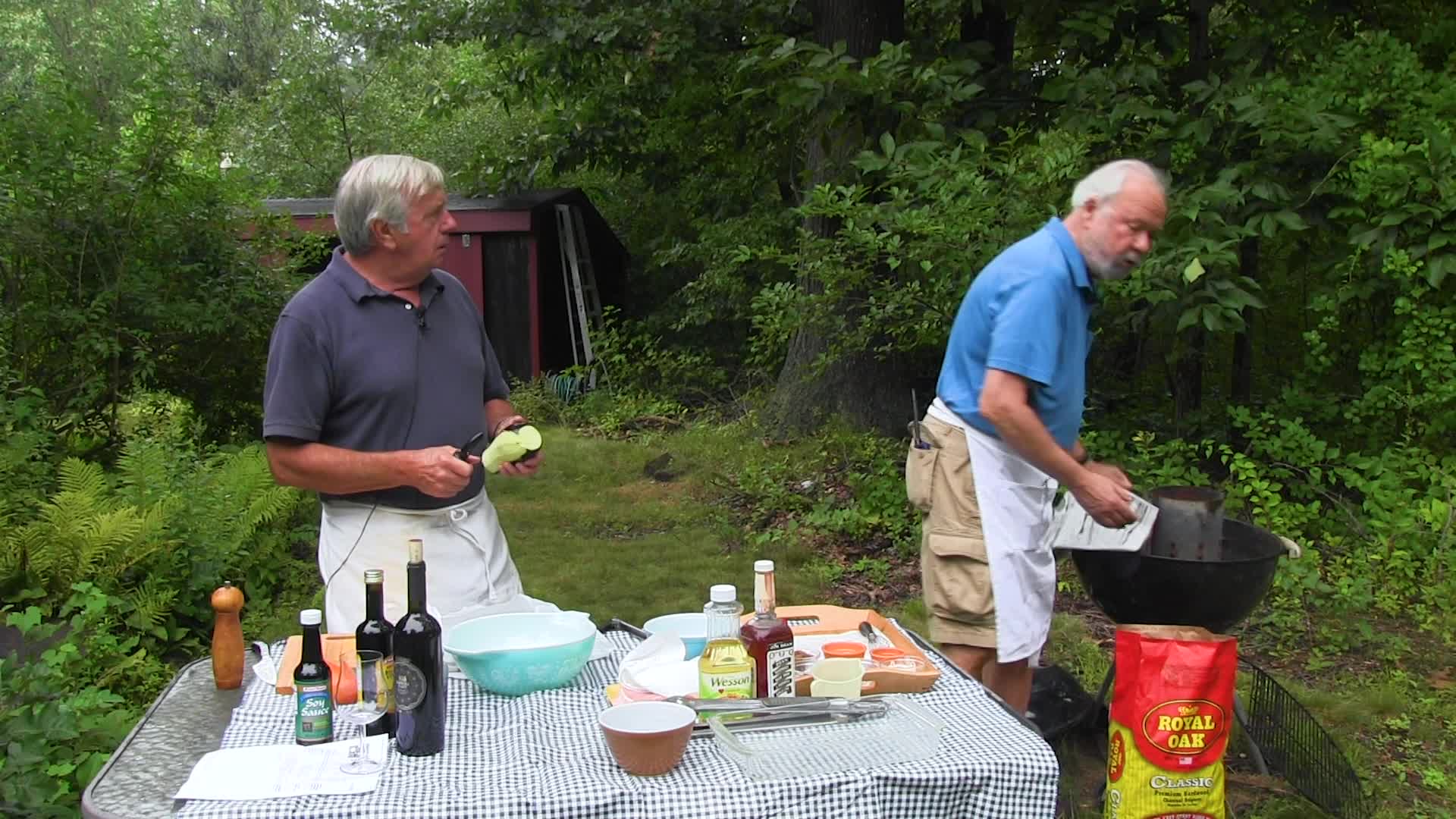 Grumpy Old Men Cooking: "Grilling Pork & Vegetables!"
