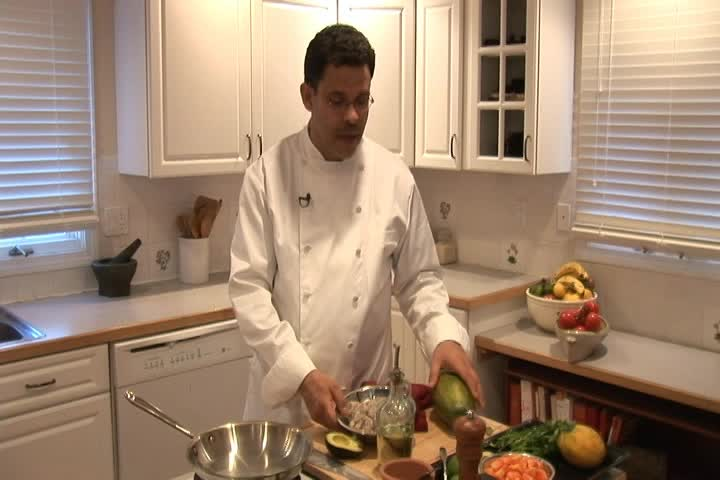 Chef Ed Cooks: "Avocado Shrimp Papaya Salad"