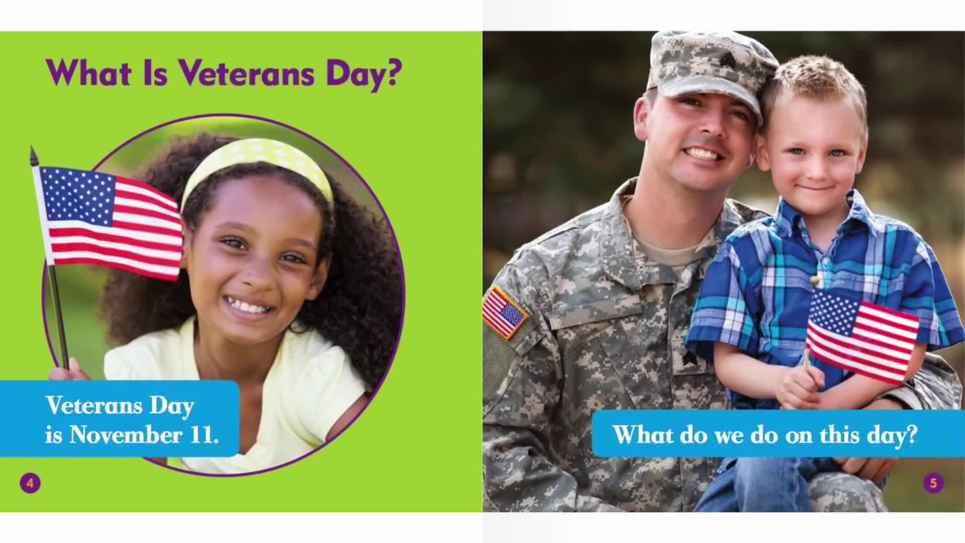 Bullfrog Books about Holidays: Veteran's Day