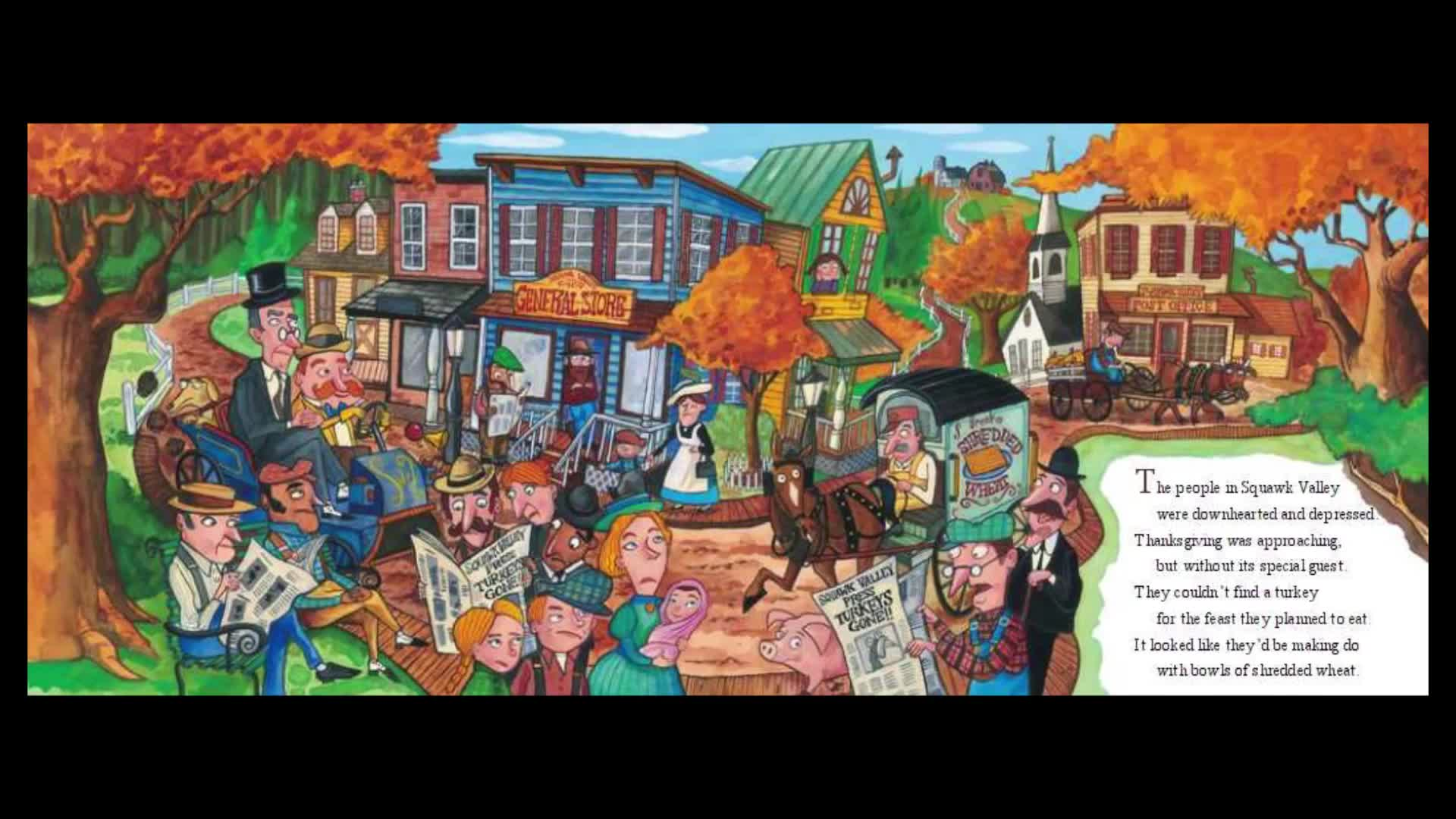 "A Plump and Perky Turkey"  by Teresa Bateman